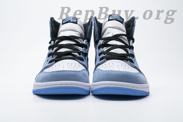 Top Version Air Jordan 1 Retro High White University Blue Black 555088-134 - 图片 3