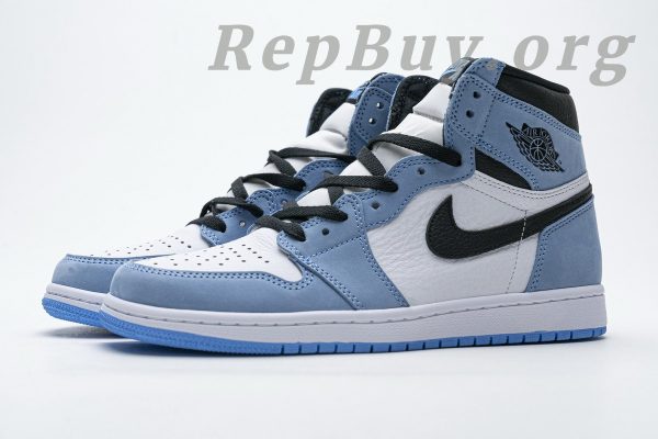 Top Version Air Jordan 1 Retro High White University Blue Black 555088-134 - 图片 2