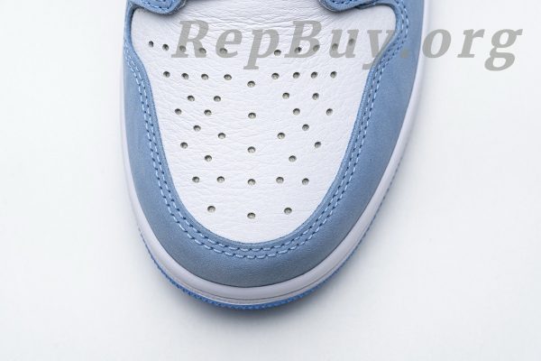 Top Version Air Jordan 1 Retro High White University Blue Black 555088-134 - 图片 7