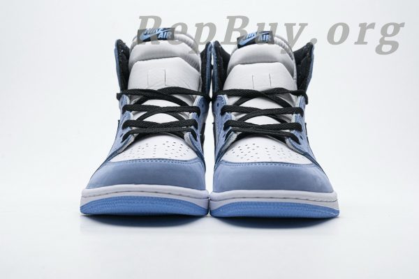 Top Version Air Jordan 1 Retro High White University Blue Black 555088-134 - Image 4