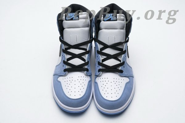 Top Version Air Jordan 1 Retro High White University Blue Black 555088-134 - Image 5