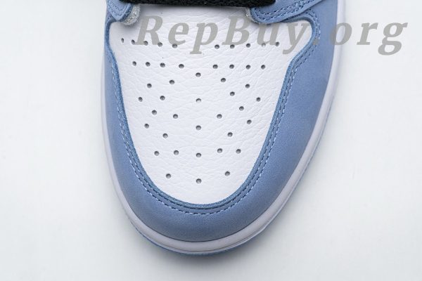 Top Version Air Jordan 1 Retro High White University Blue Black 555088-134 - Image 12