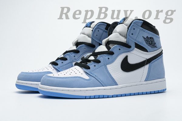 Top Version Air Jordan 1 Retro High White University Blue Black 555088-134 - 图片 2