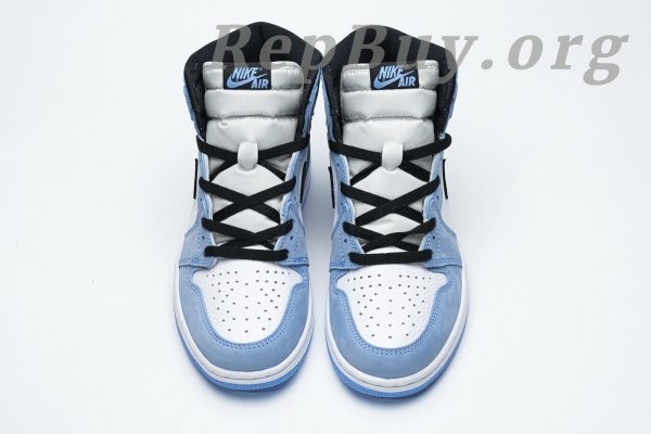 Top Version Air Jordan 1 Retro High White University Blue Black 555088-134 - 图片 4