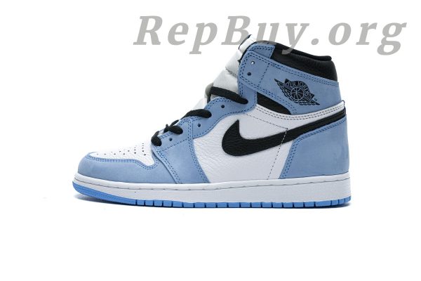 Top Version Air Jordan 1 Retro High White University Blue Black 555088-134 - 图片 5