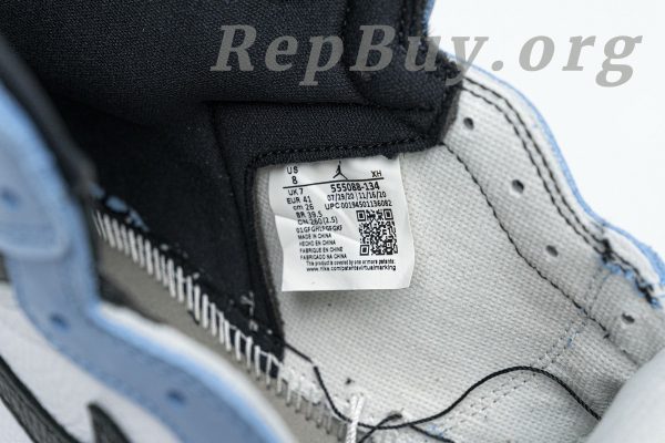 Top Version Air Jordan 1 Retro High White University Blue Black 555088-134 - 图片 18