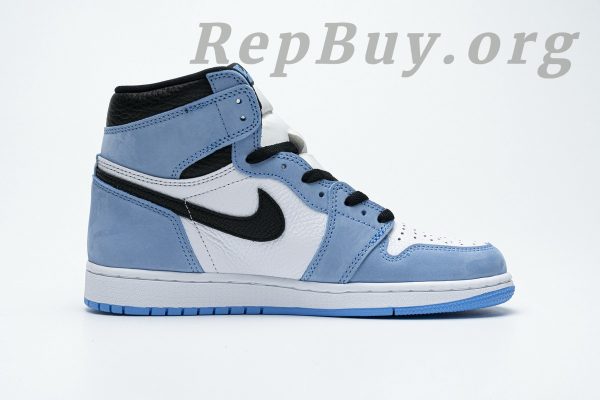 Top Version Air Jordan 1 Retro High White University Blue Black 555088-134 - 图片 15