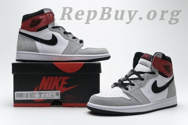 Top Version Air Jordan 1 Retro High Light Smoke Grey 555088-126 - 图片 25