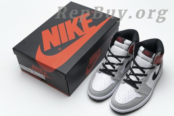 Top Version Air Jordan 1 Retro High Light Smoke Grey 555088-126 - 图片 24