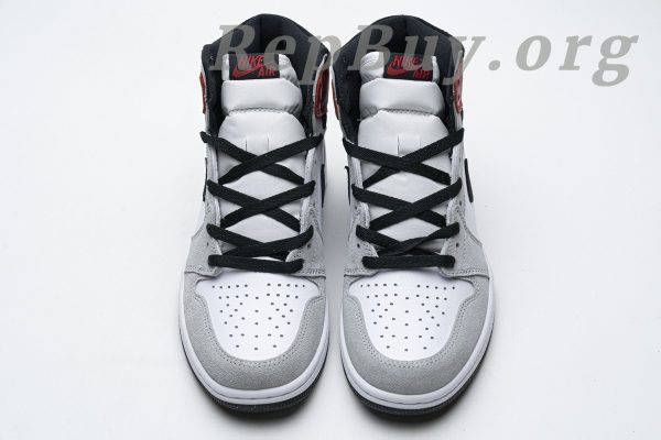 Top Version Air Jordan 1 Retro High Light Smoke Grey 555088-126 - 图片 4