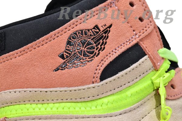 Top Version Air Jordan 1 High Switch Peach CW6576-800 - 图片 8