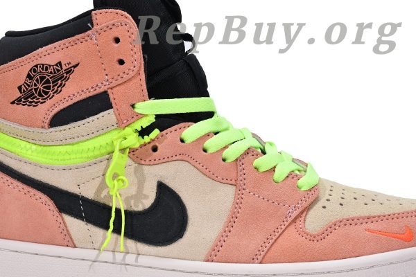 Top Version Air Jordan 1 High Switch Peach CW6576-800 - 图片 9