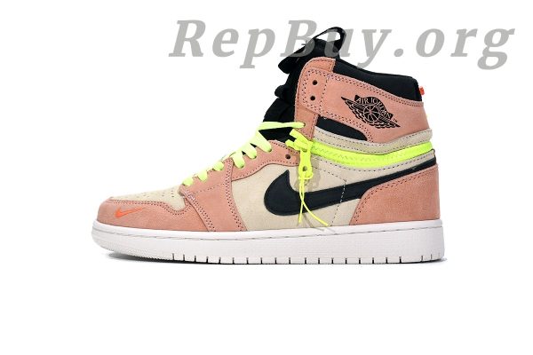 Top Version Air Jordan 1 High Switch Peach CW6576-800 - 图片 18