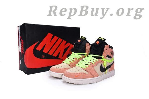 Top Version Air Jordan 1 High Switch Peach CW6576-800 - 图片 20