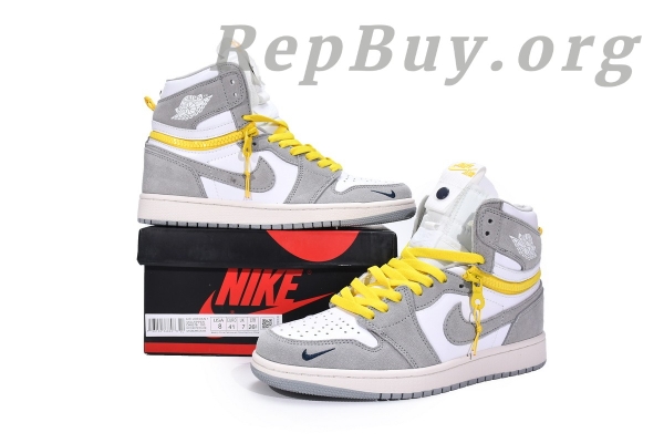 Top Version  Air Jordan 1 High Switch Light Smoke CW6576-100 - 图片 21