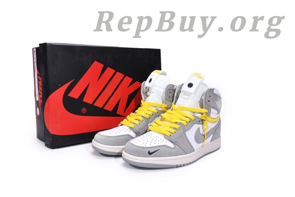 Top Version  Air Jordan 1 High Switch Light Smoke CW6576-100 - 图片 20