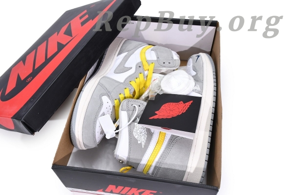 Top Version  Air Jordan 1 High Switch Light Smoke CW6576-100 - 图片 19