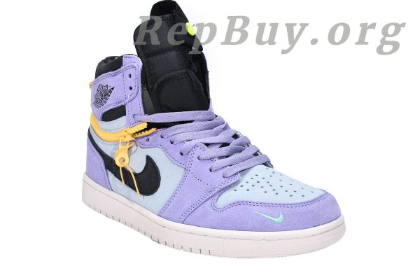 Top Version Air Jordan 1 High Switch Purple Pulse CW6576-500 - 图片 3