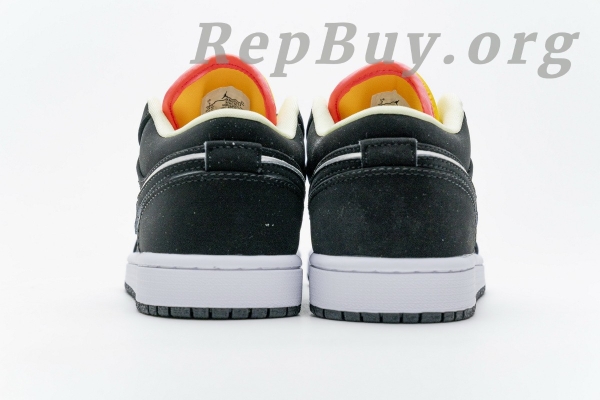 Top Version Air Jordan 1 Low Black Aurora Green Laser Orange CK3022-013 - Image 5