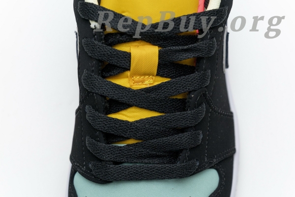 Top Version Air Jordan 1 Low Black Aurora Green Laser Orange CK3022-013 - Image 12