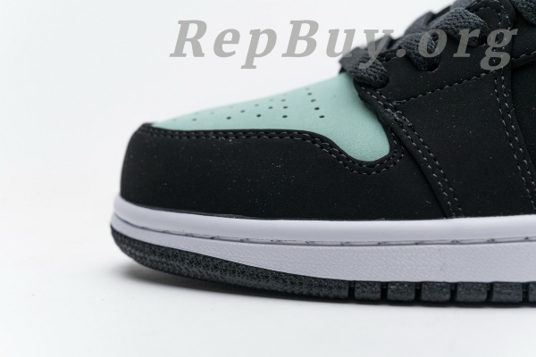 Top Version Air Jordan 1 Low Black Aurora Green Laser Orange CK3022-013 - Image 14