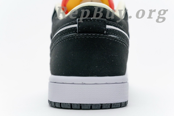 Top Version Air Jordan 1 Low Black Aurora Green Laser Orange CK3022-013 - Image 17