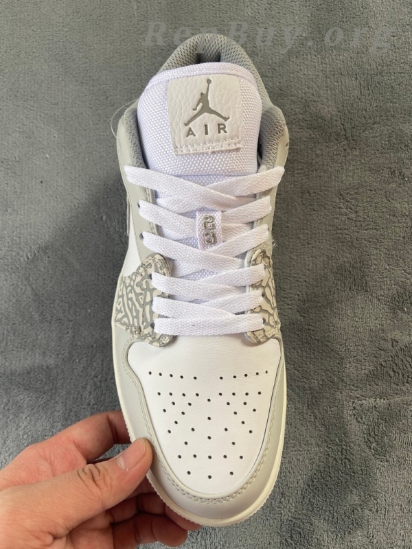 Top Version Air Jordan 1 Low PRM Smoke Grey Elephant DH4269-100 - 图片 8