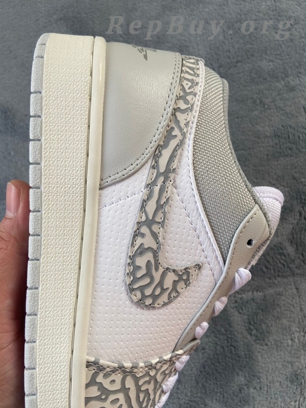 Top Version Air Jordan 1 Low PRM Smoke Grey Elephant DH4269-100 - 图片 10