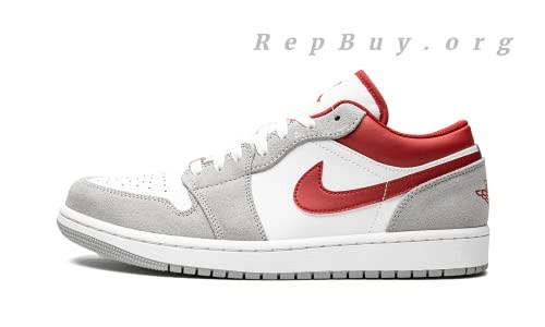 Top Version Air Jordan 1 Low SE Light Smoke Grey Gym Red DC6991-016