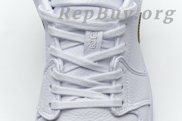 Top Version Air Jordan 1 Low White Metallic Gold (W) CZ4776-100 - 图片 12