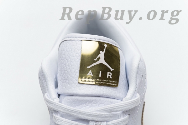 Top Version Air Jordan 1 Low White Metallic Gold (W) CZ4776-100 - 图片 11
