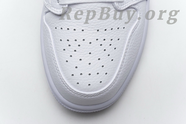 Top Version Air Jordan 1 Low White Metallic Gold (W) CZ4776-100 - 图片 13