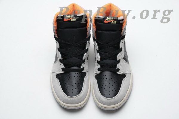 Top Version Air Jordan 1 Retro High Neutral Grey Hyper Crimson 555088-018 - 图片 5