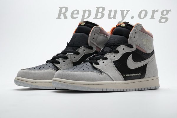 Top Version Air Jordan 1 Retro High Neutral Grey Hyper Crimson 555088-018 - 图片 4