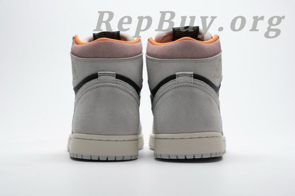Top Version Air Jordan 1 Retro High Neutral Grey Hyper Crimson 555088-018 - 图片 3