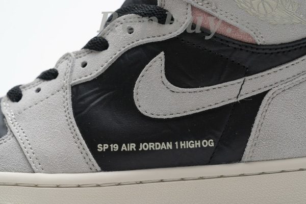 Top Version Air Jordan 1 Retro High Neutral Grey Hyper Crimson 555088-018 - 图片 10