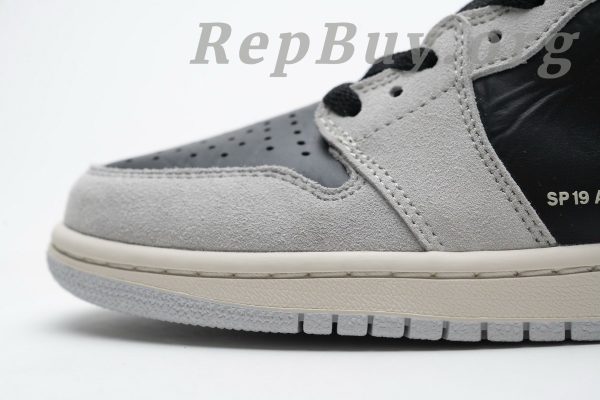 Top Version Air Jordan 1 Retro High Neutral Grey Hyper Crimson 555088-018 - 图片 11