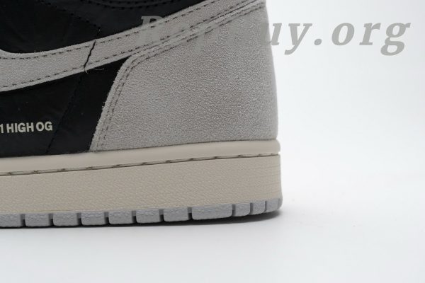 Top Version Air Jordan 1 Retro High Neutral Grey Hyper Crimson 555088-018 - 图片 9