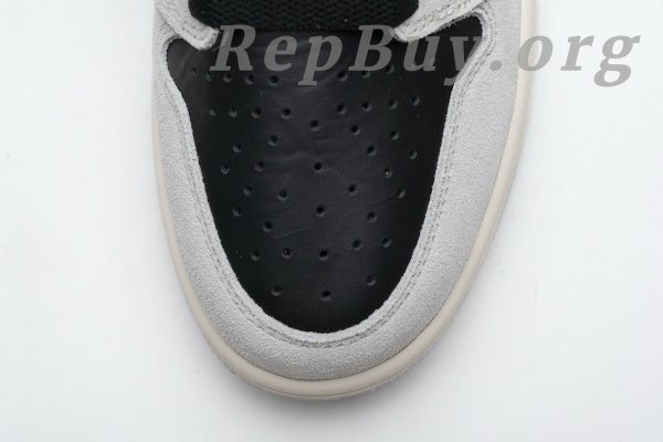Top Version Air Jordan 1 Retro High Neutral Grey Hyper Crimson 555088-018 - 图片 15