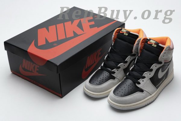 Top Version Air Jordan 1 Retro High Neutral Grey Hyper Crimson 555088-018 - 图片 24