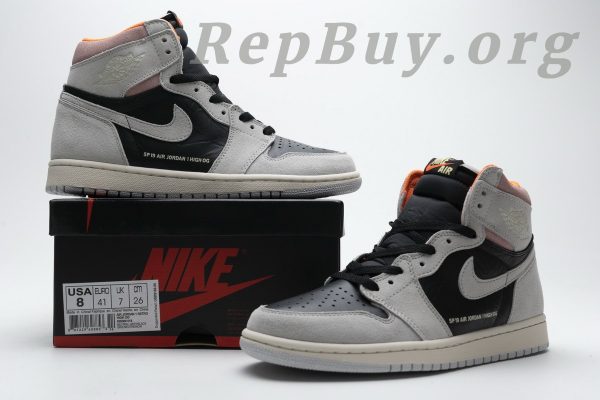 Top Version Air Jordan 1 Retro High Neutral Grey Hyper Crimson 555088-018 - 图片 25