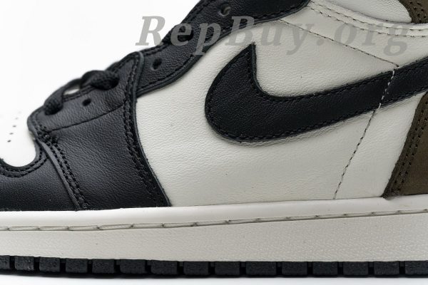 Top Version Air Jordan 1 Retro High Dark Mocha 555088-105 - 图片 14