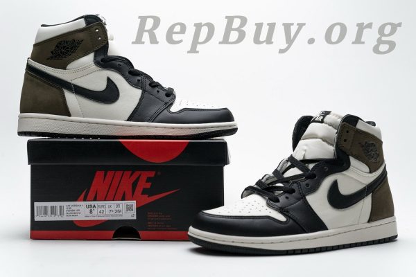 Top Version Air Jordan 1 Retro High Dark Mocha 555088-105 - 图片 23