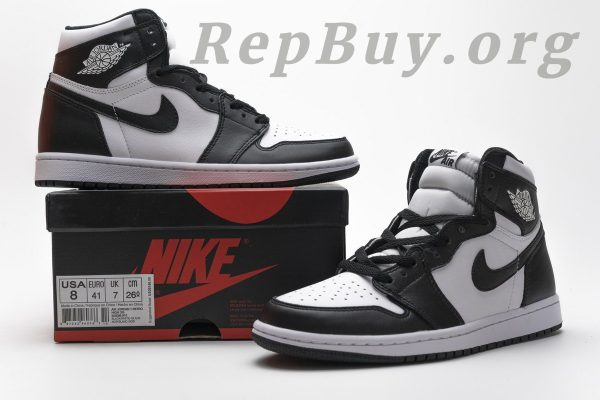 Top Version Jordan 1 Retro Black White (2014) 555088-010 - 图片 24