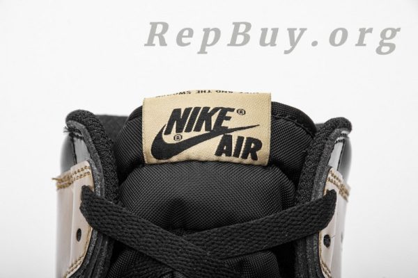 Top Version Air Jordan 1 Retro High NRG Patent Gold Toe 861428-007 - 图片 14