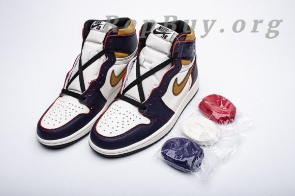 Top Version Air Jordan 1 Retro High OG Defiant SB LA to Chicago CD6578-507 - 图片 17
