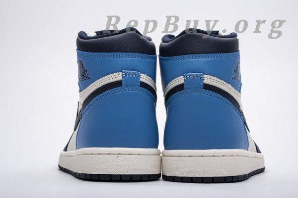 Top Version Air Jordan 1 Retro High Obsidian UNC 555088-140 - 图片 4