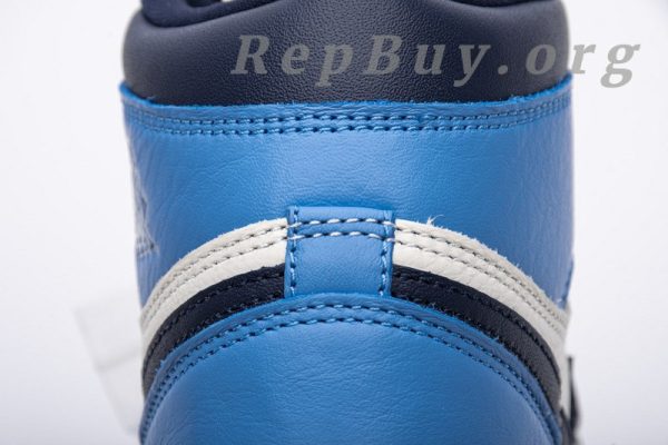 Top Version Air Jordan 1 Retro High Obsidian UNC 555088-140 - 图片 10