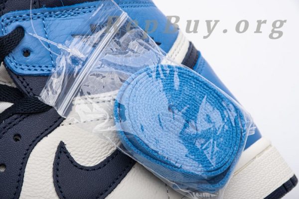 Top Version Air Jordan 1 Retro High Obsidian UNC 555088-140 - 图片 15