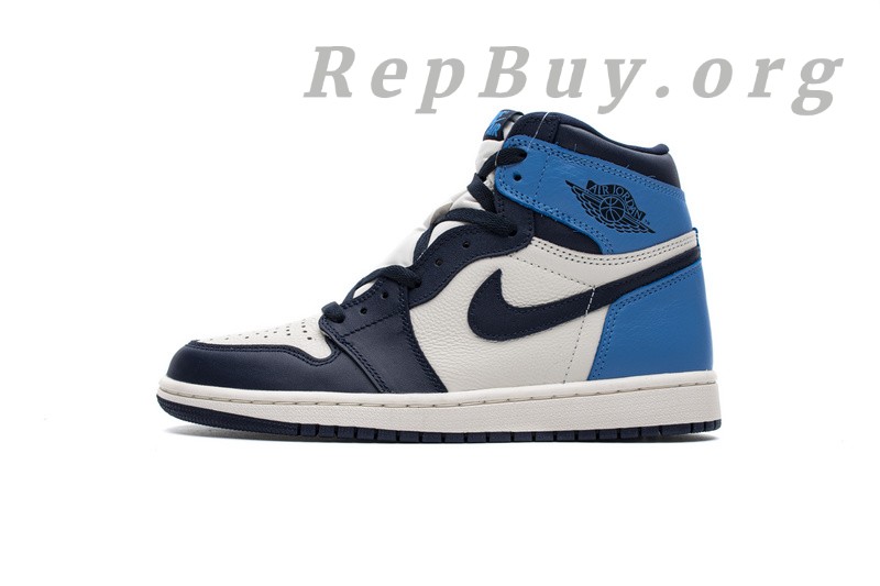 Best Top Version Air Jordan 1 Retro High Obsidian UNC 555088-140 Replica
